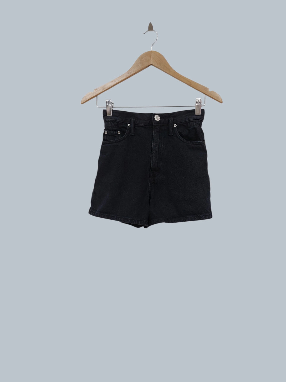 מכנס ג'ינס קצר שחור PULL&BEAR | מידה XS