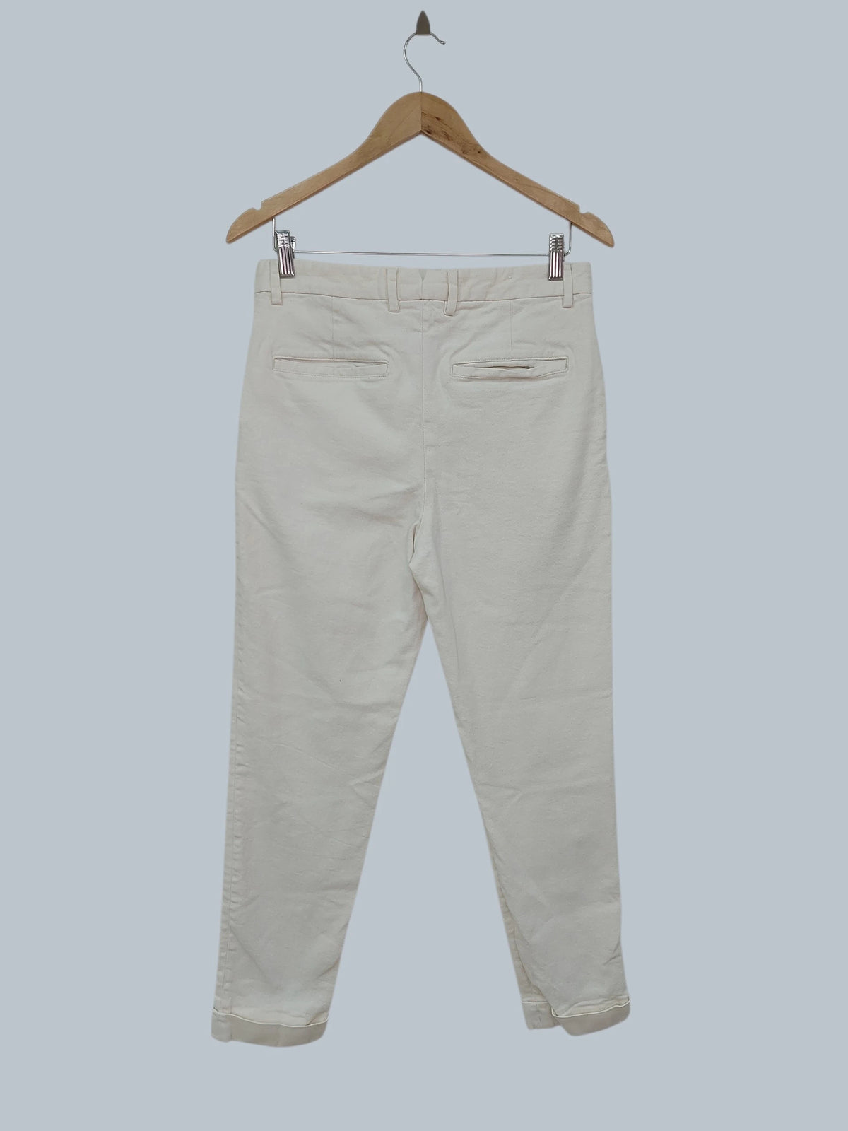 מכנסיים ארוכים לבנים Zara | מידה M