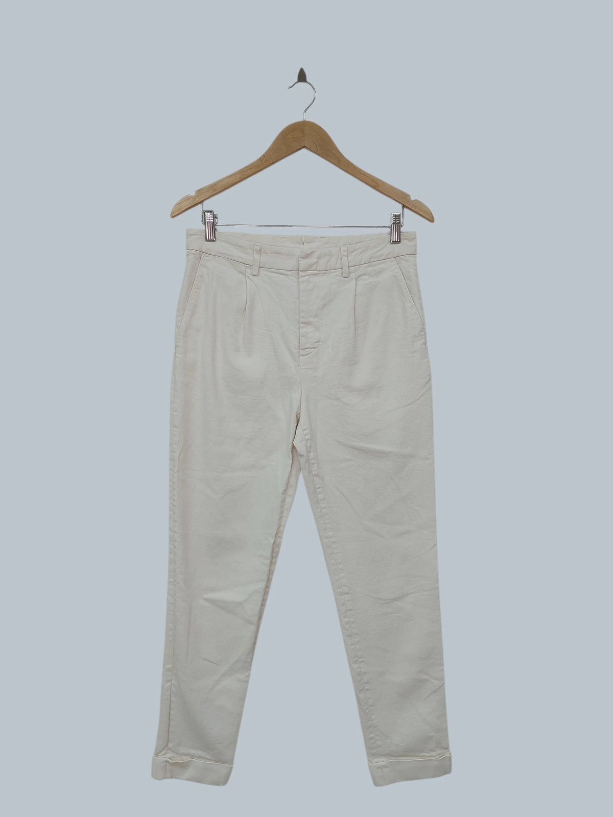 מכנסיים ארוכים לבנים Zara | מידה M