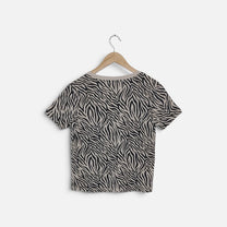 חולצה הדפס זברה | מידה S