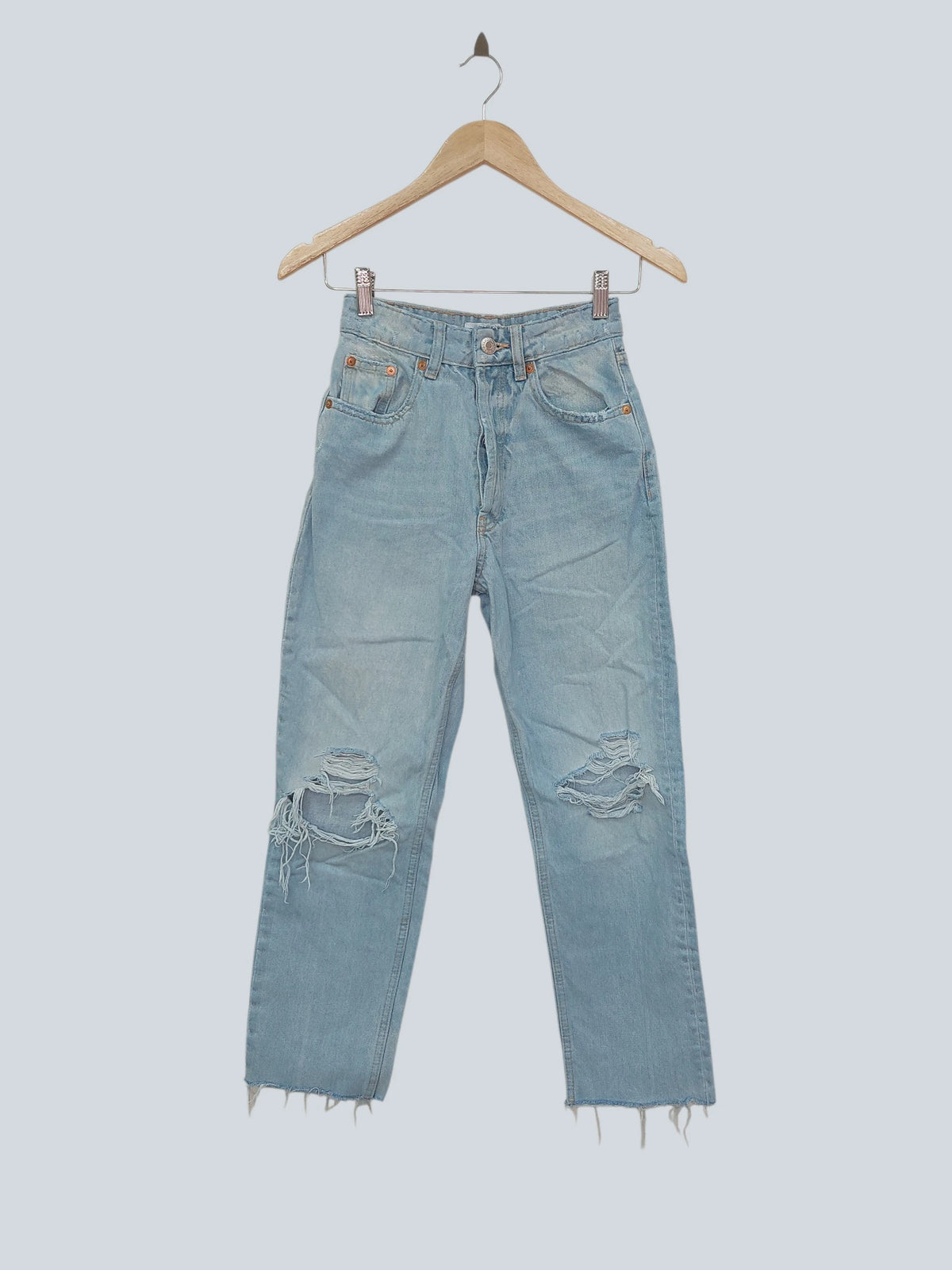 ג'ינס תכלת ZARA | מידה XS