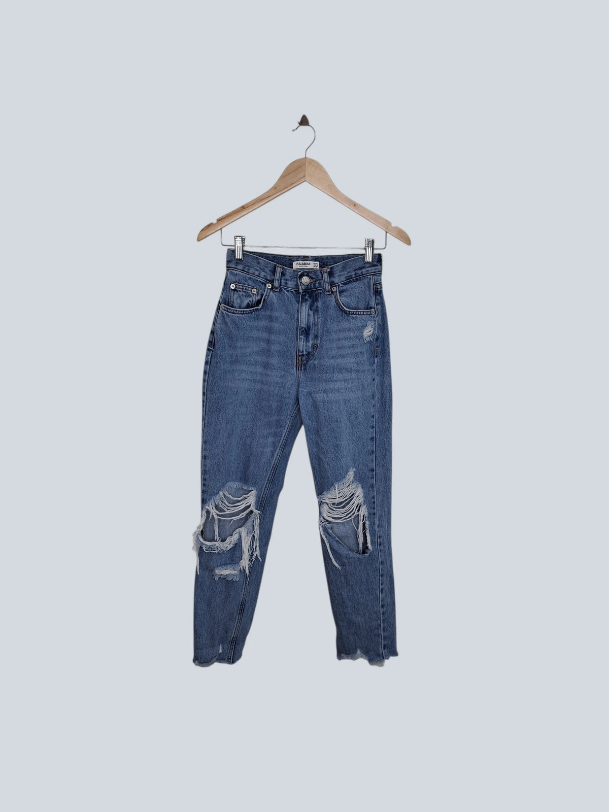 מכנס ג'ינס ארוך תכלת PULL&BEAR | מידה XS