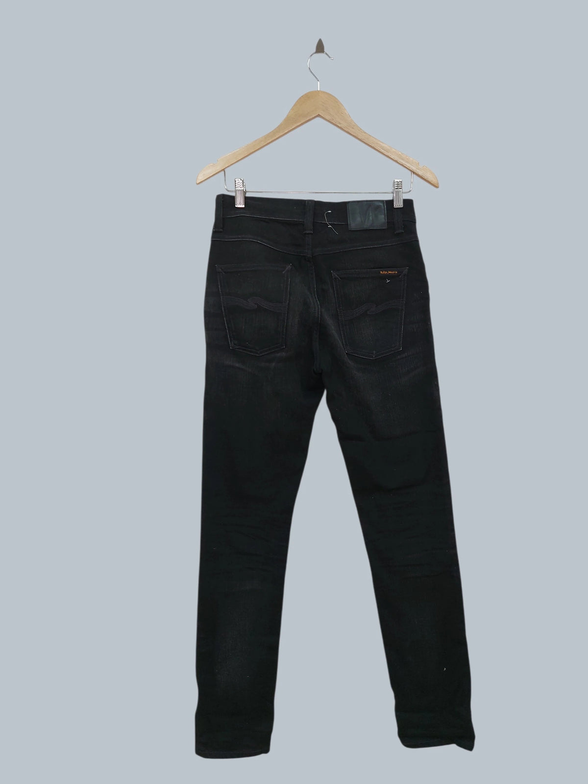 מכנס ג'ינס ארוך שחור hudie jeans co צידה 32 | מידה XS