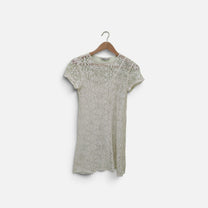 שמלת מידי תחרה לבנה | מידה M